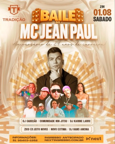BAILE DO JEAN PAUL :: CLUBE TRADIÇÃO