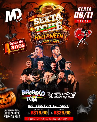 SEXTA TCHÊ 06/11 - HALLOWEEN