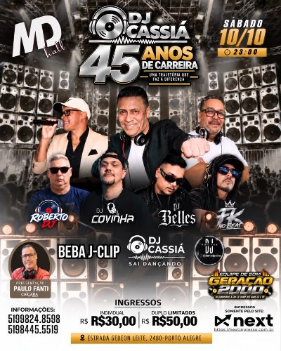 45 ANOS DJ CASSIÁ 10/10
