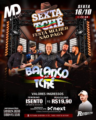 SEXTA TCHÊ 16/10 COM BALANÇO DO TCHÊ