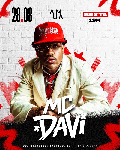 ATRAÇÃO NACIONAL :: MC DAVI ::  SEXTA FEIRA 28/08 :: AUMA BAR