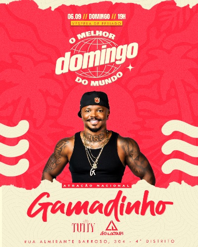 ATRAÇÃO NACIONAL :: GAMADINHO ::  DOMINGO 06/09 :: AUMA BAR