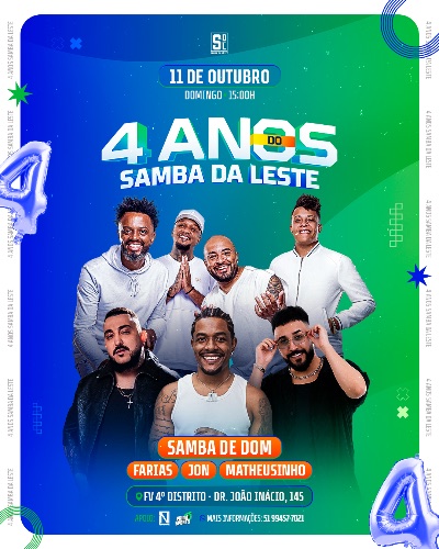 4 ANOS SAMBA DA LESTE - A MAIOR EDIÇÃO | FARIAS - SAMBA DE DOM - MATHEUSINHO - JON